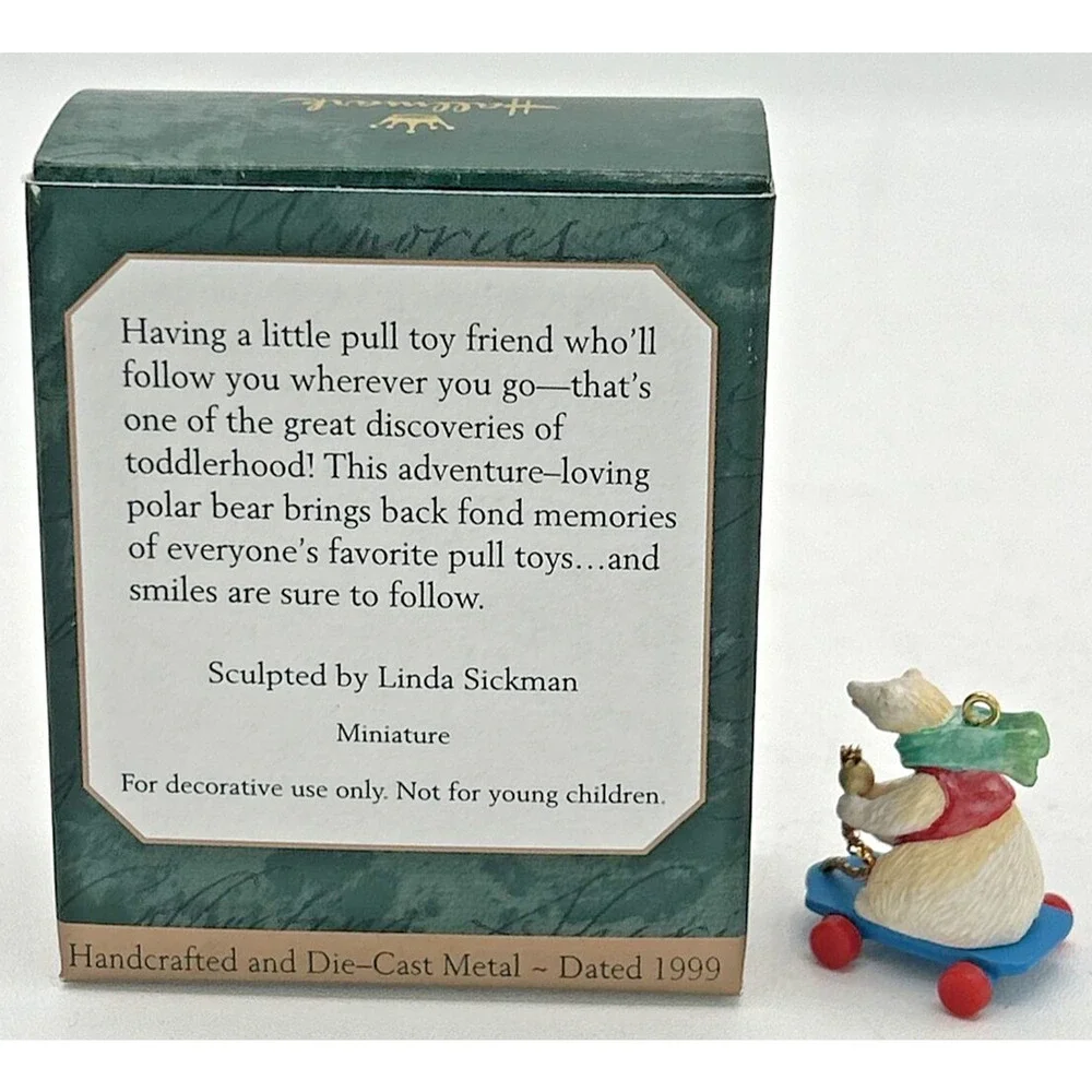 1999 Hallmark Roll-A-Bear Miniature Keepsake Ornament‎ SKU U31